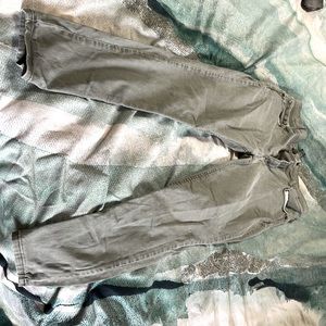 Express ankle jeans. Pale greenish gray color.  Size: 6